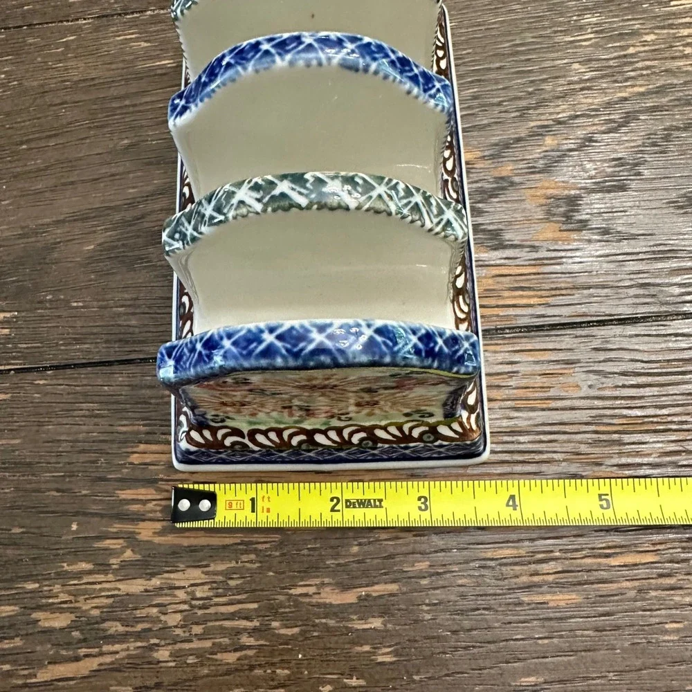 Polish Pottery Toast Holder 6